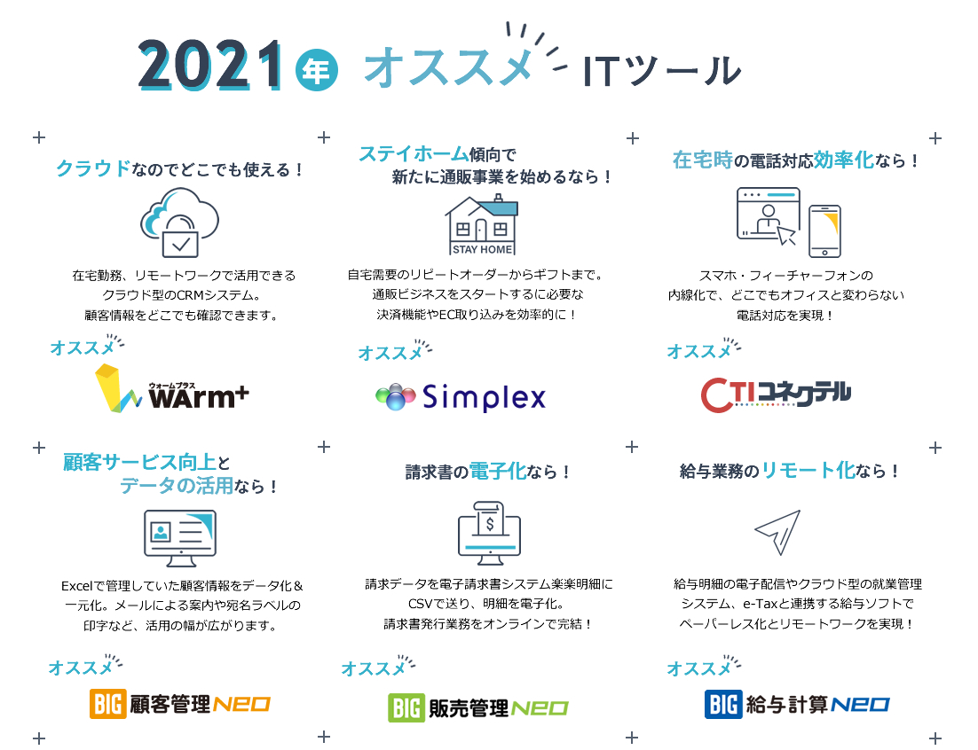 IT補助金2021おススメツール