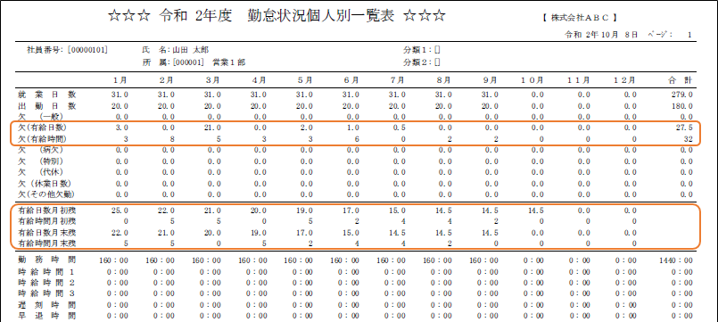 有給休暇取得状況を確認する方法 よくあるご質問 株式会社システムリサーチ イリイソリューション部